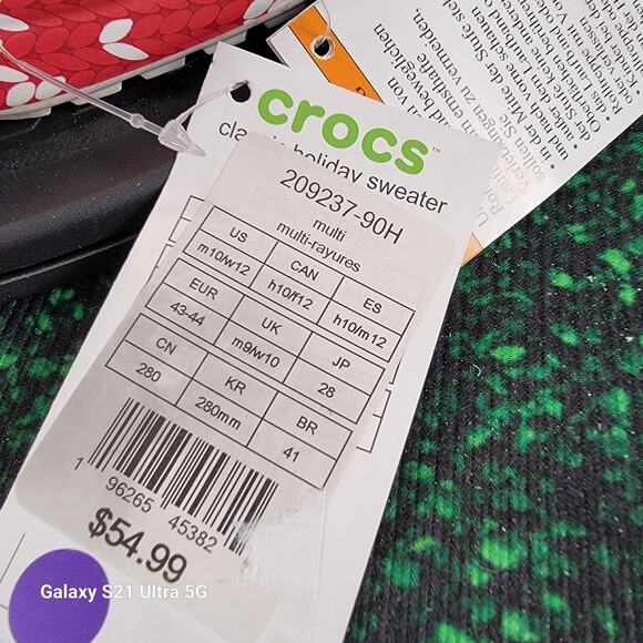 Crocs Classic Holiday Sweater Clog Sz 10M 12W main image 4